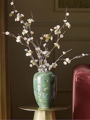 Bird and Flower Design Lustre Ceramic Vase - صورة 1 من 3