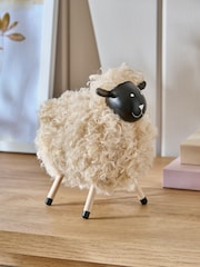 Natural Fluffy Sheep Ornament - Image 1 of 3