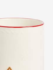 White Christmas Gingerbread Embossed Ceramic Vase - Image 4 of 4