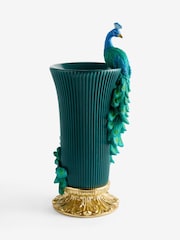 Blue Peacock Statement Vase - Image 1 of 1