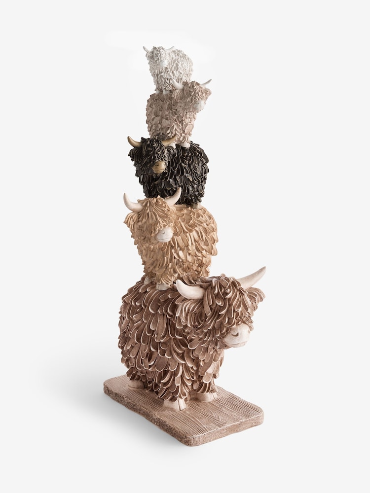 Natural Hamish The Highland Cow Stacked Ornament - Image 3 of 3