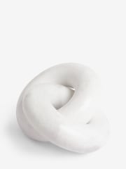 White Marble Decorative Knot Ornament - Image 4 of 5
