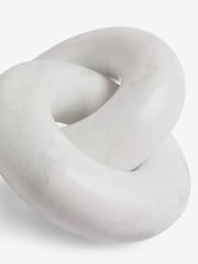 White Marble Decorative Knot Ornament - Image 5 of 5