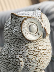 Grey Reactive Glaze Ceramic Owl Ornament - Image 3 of 6