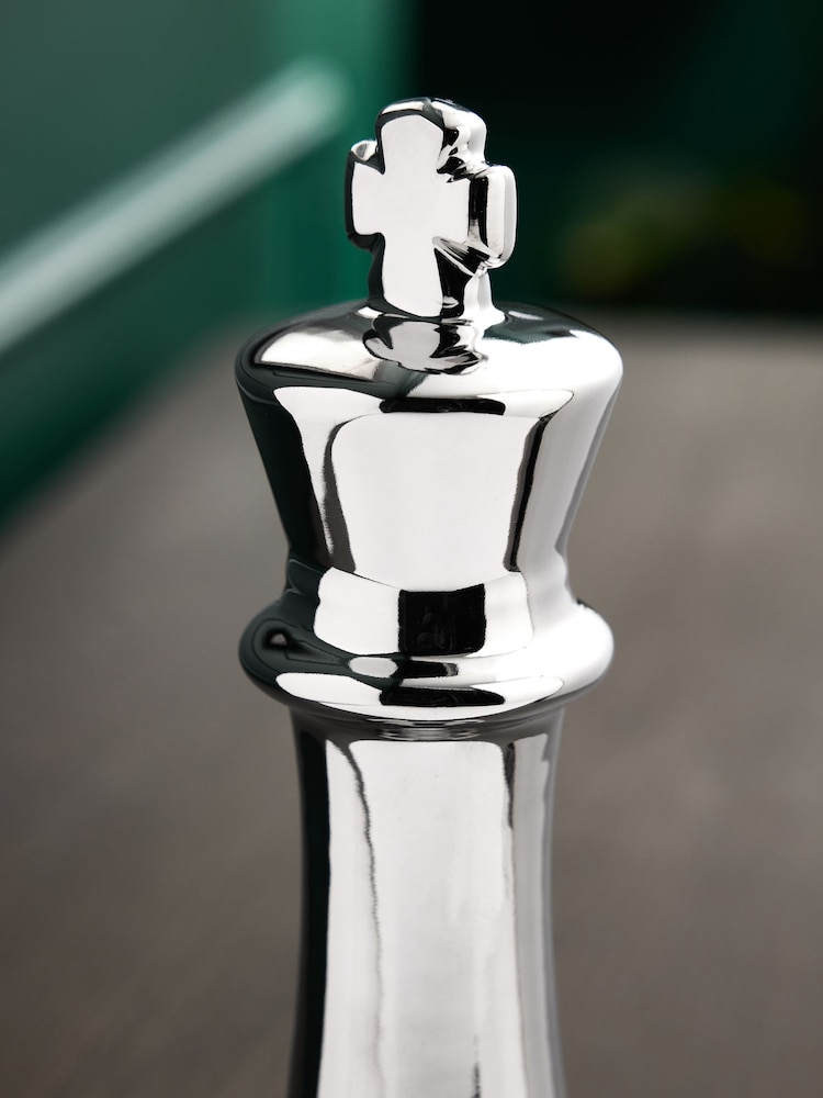 Silver Ceramic Chess Piece Ornament - Image 2 of 3
