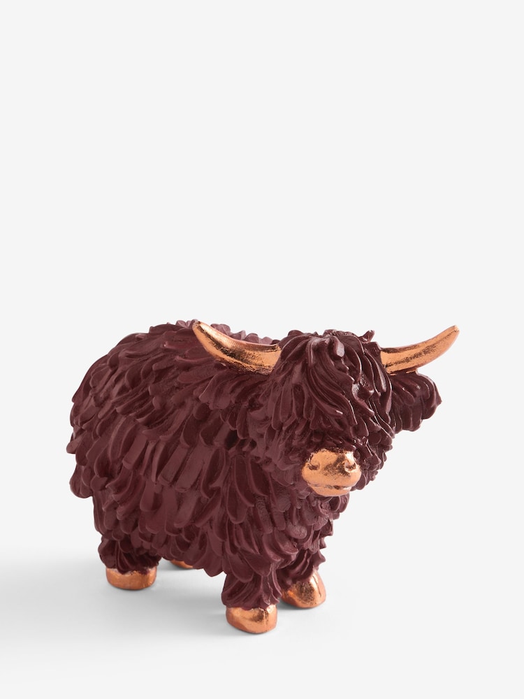 Burgundy Red Hamish the Highland Cow Small Ornament - Image 2 of 5