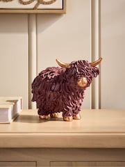 Burgundy Red Hamish the Highland Cow Small Ornament - Image 4 of 5