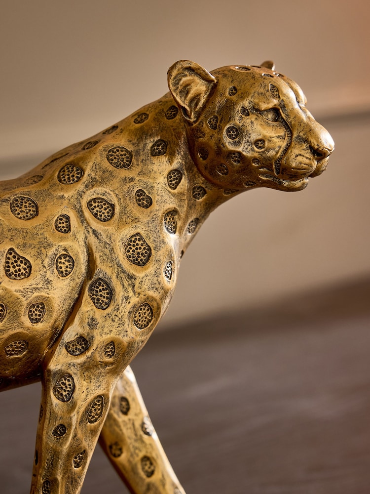 Gold Cheetah Ornament - Image 2 of 7