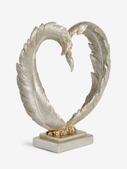 Silver Feather Heart Ornament - Image 4 of 4