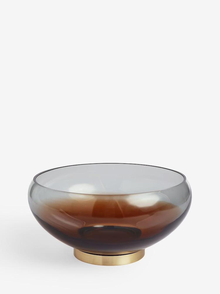 Brown Cooper Glass Decorative Bowl - Image 4 of 4 Brown Cooper Glass Decorative Bowl - Image 4 of 4