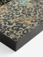 Leopard Print Glass and Metal Tray - Image 3 of 4