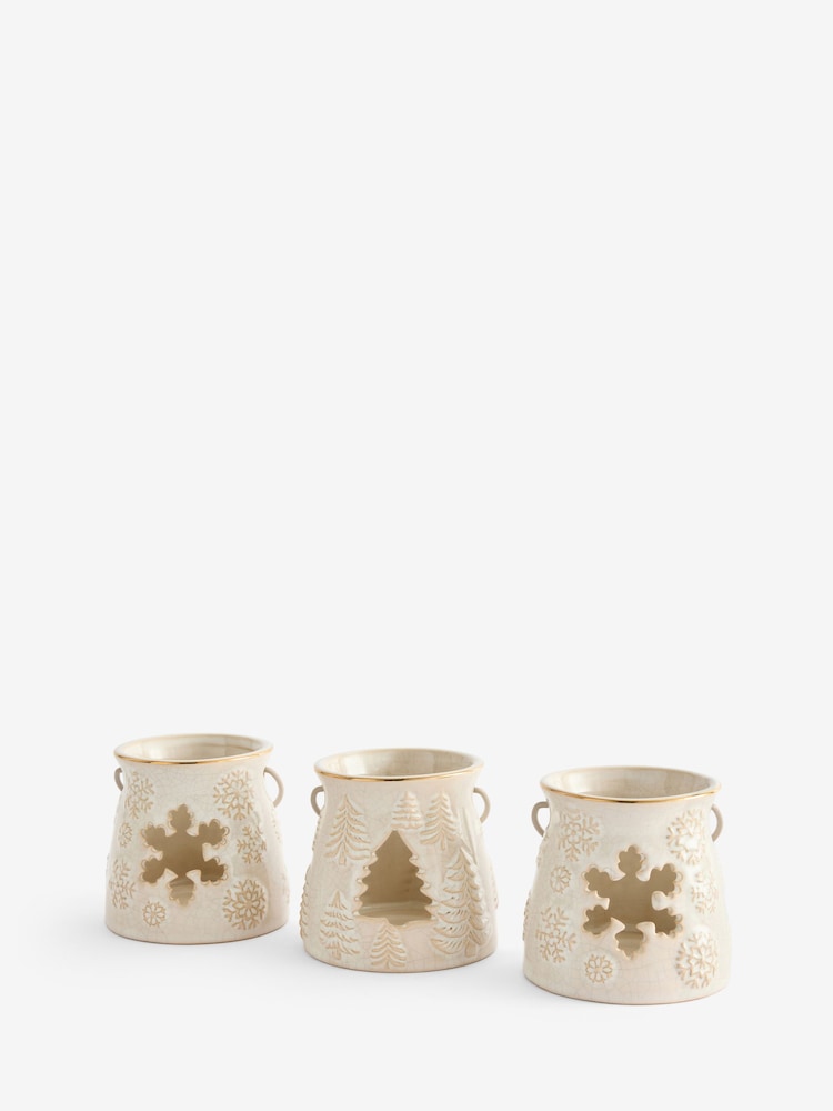 Natural Christmas Lantern Tea Light Holders - Image 1 of 1