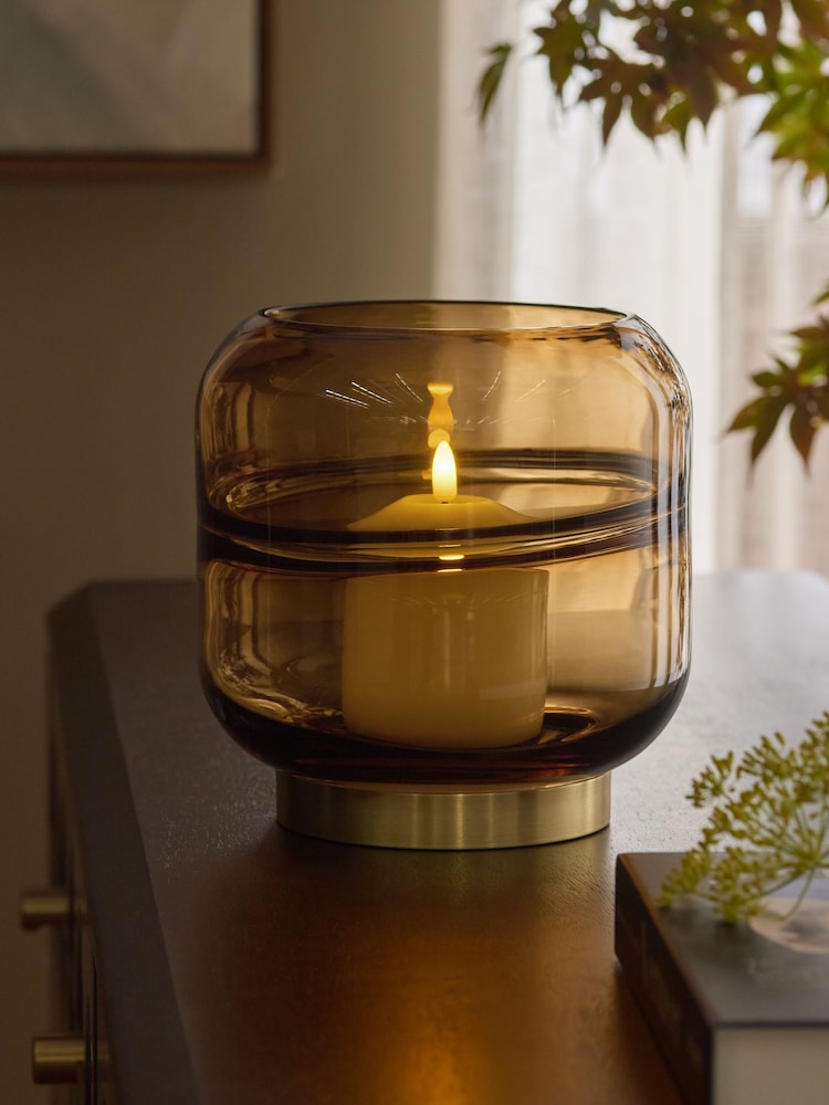 Bronze Cooper Glass Candle Holder Medium - Image 2 of 5