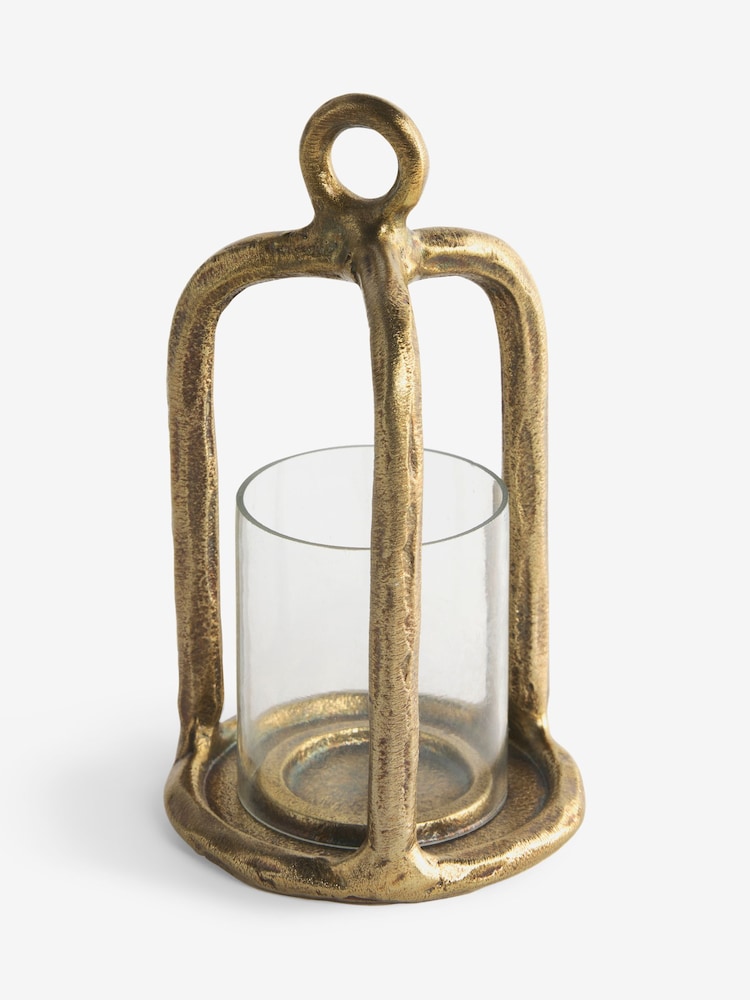 Gold Forged Metal Tealight - Image 1 of 1 Gold Forged Metal Tealight - Image 1 of 1