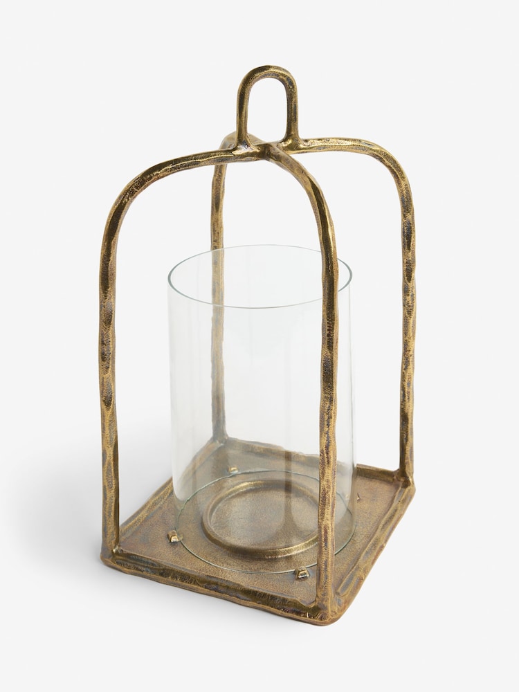 Gold Forged Metal Lantern - Image 1 of 4