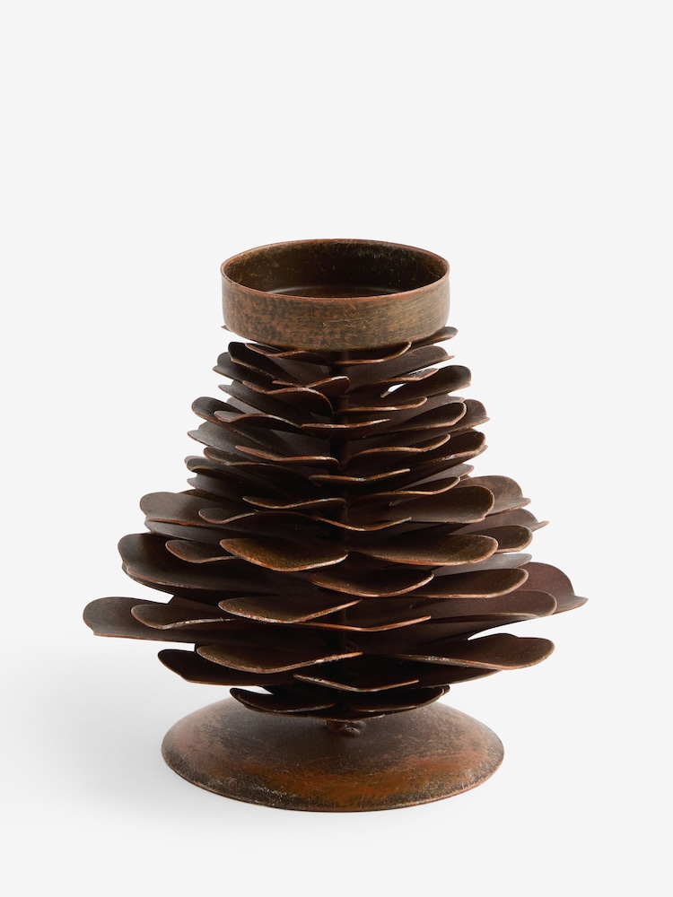 Brown Pinecone Tea Light Holder - Image 1 of 1