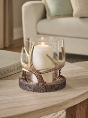 Gold Antler Candle Holder Hurricane - Image 2 of 4