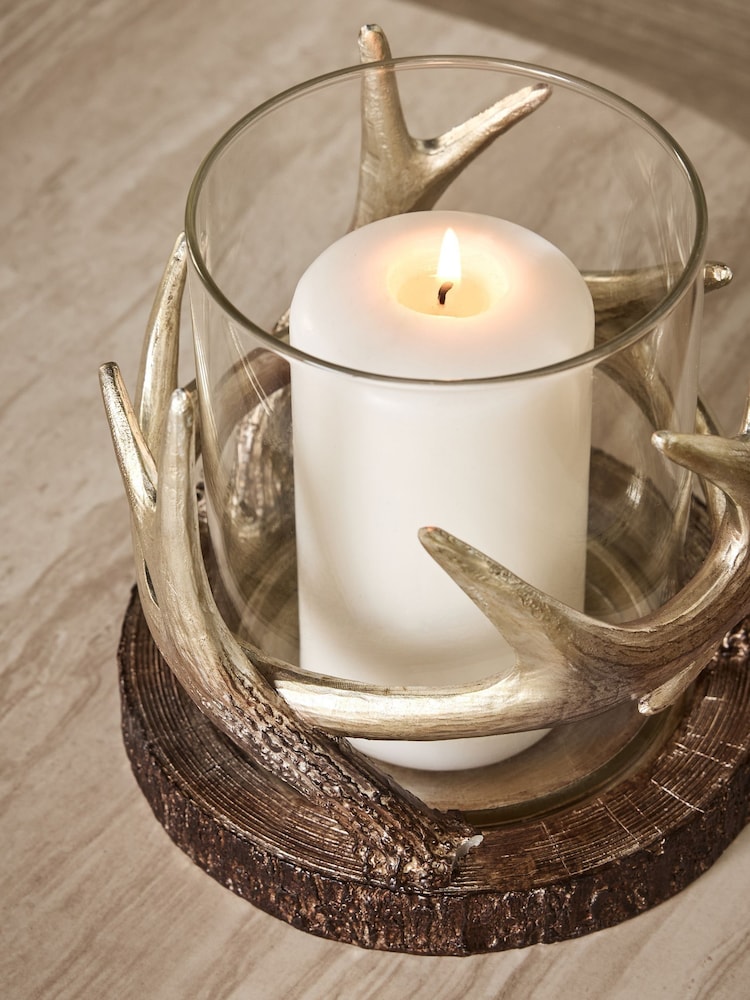 Gold Antler Candle Holder Hurricane - Image 4 of 4