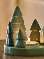 Green Christmas Tree Tea Light Holder - Image 3 of 4