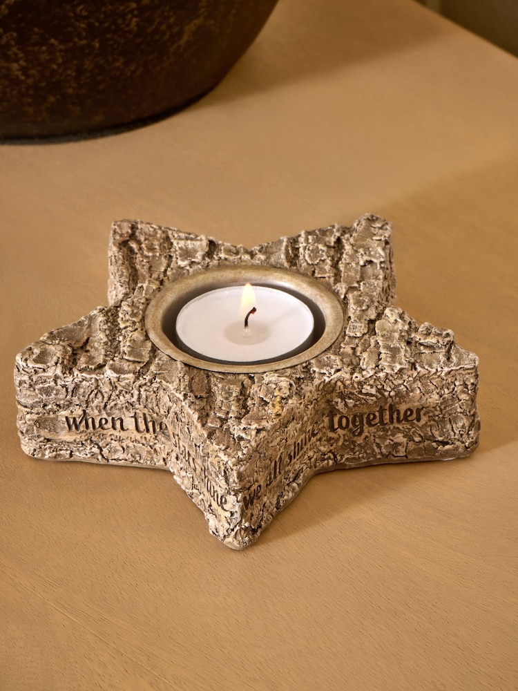 Natural Star Candle Holder Tealight - Image 2 of 3 Natural Star Candle Holder Tealight - Image 2 of 3
