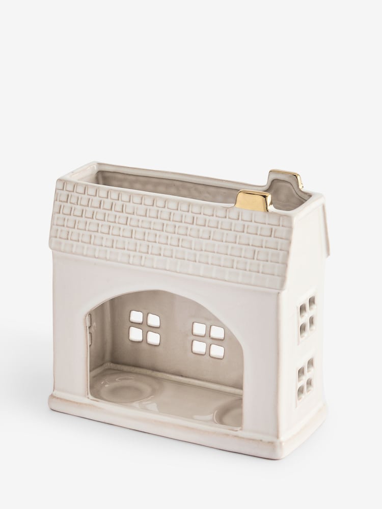 White/Gold House Tea Light Holder - Image 2 of 2