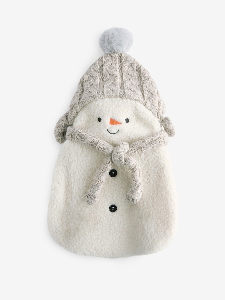 Cream Snowman Hot Water Bottle - Image 1 of 1