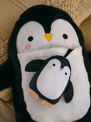 Black/White Penguin and Chick Hot Water Bottle - Image 3 of 4