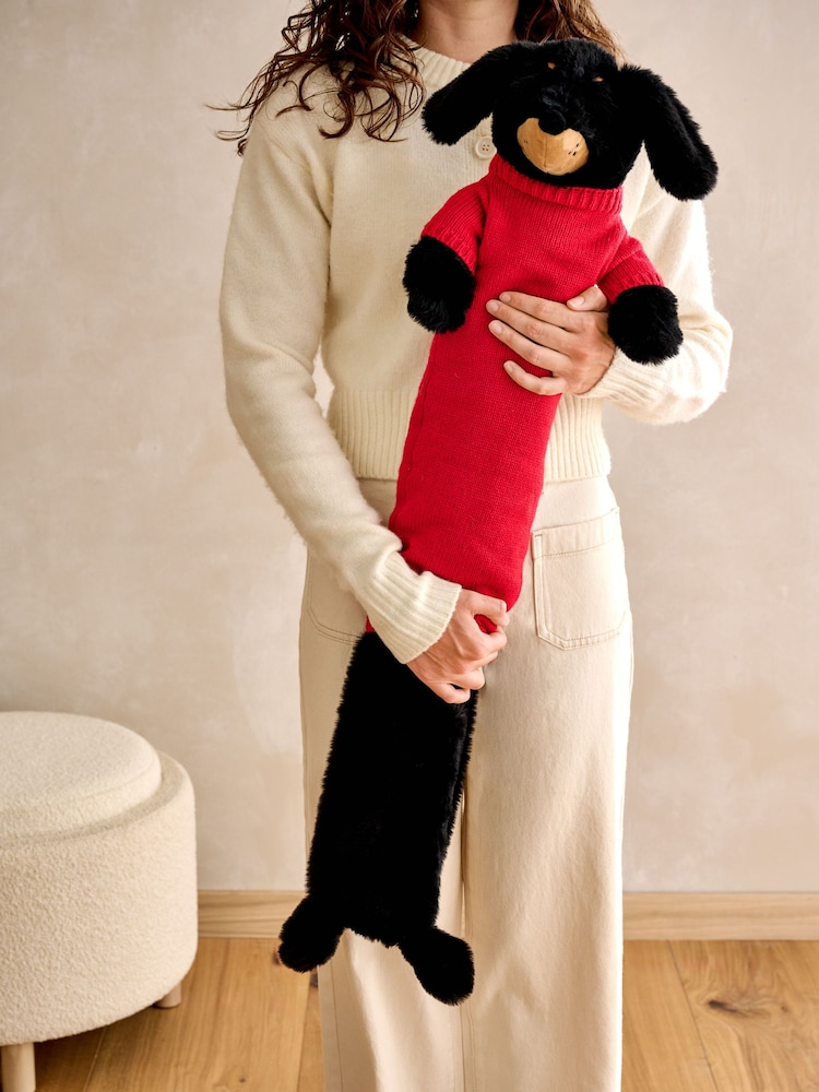 Black Sausage Dog Long Hot Water Bottle - Image 1 of 4