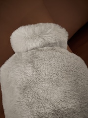 Grey Faux Fur Hot Water Bottle - Image 2 of 3