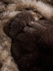 Brown Faux Fur Hot Water Bottle - Image 2 of 3