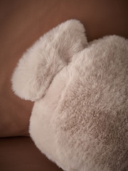 Beige Faux Fur Hot Water Bottle - Image 2 of 3