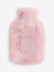 Pink Faux Fur Hot Water Bottle - Image 1 of 1