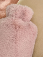 Pink Faux Fur Hot Water Bottle - Image 2 of 3
