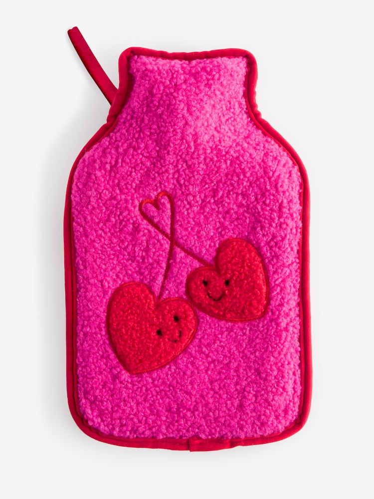 Pink Cherries Hot Water Bottle - Image 1 of 1