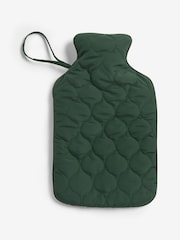 Green/Cream Quilted Hot Water Bottle - Image 4 of 5