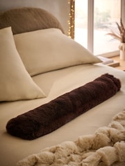 Chocolate Brown Faux Fur Long Hot Water Bottle - Image 2 of 4