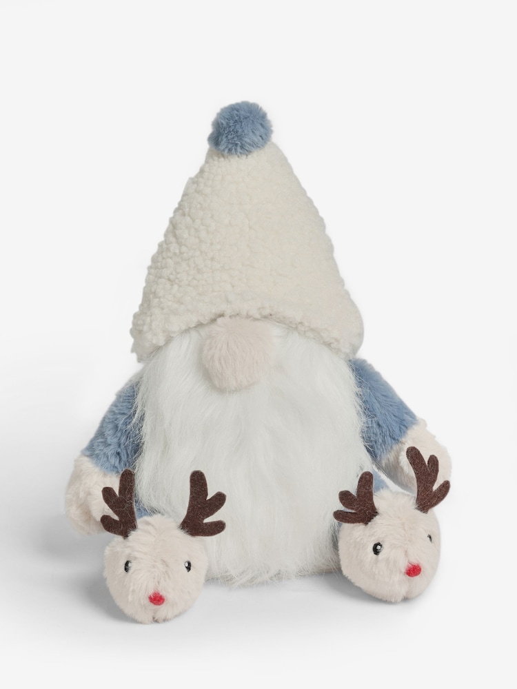 Cream/Blue Scandi Gonk Microwavable Hot Water Bottle - Image 1 of 1