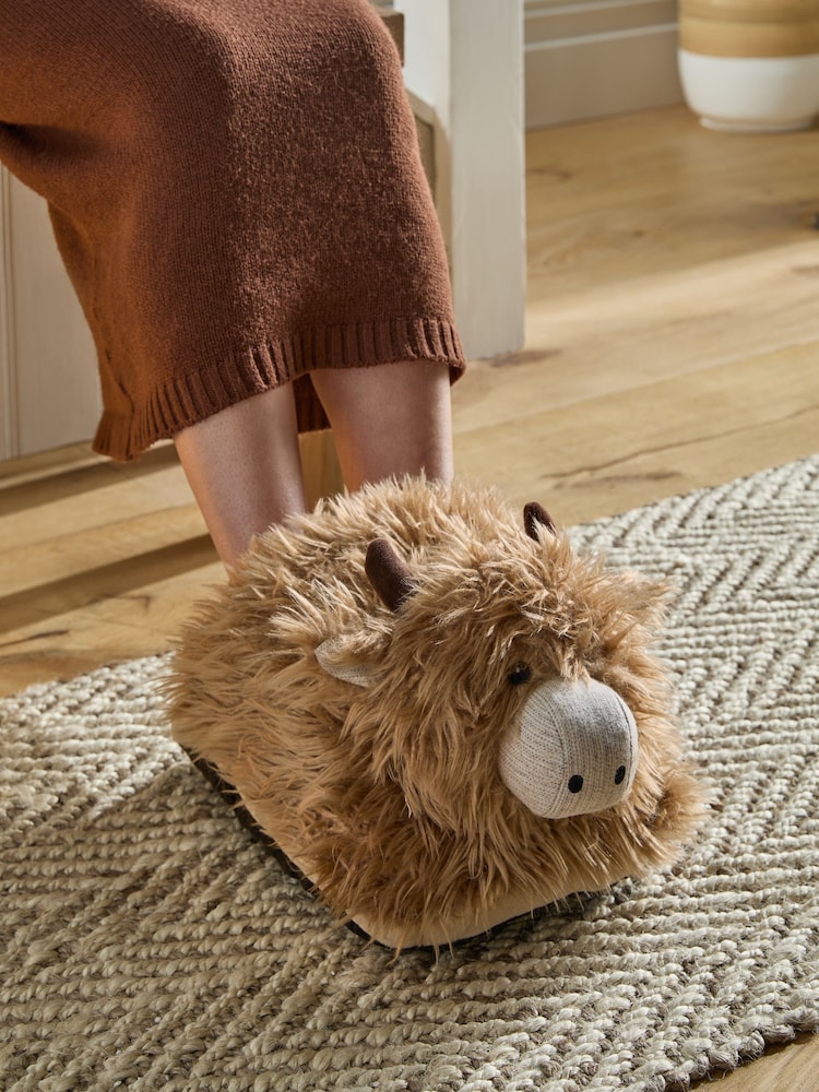 Natural Hamish the Highland Cow Microwaveable Foot Cosy Warmer - Image 1 of 10 Natural Hamish the Highland Cow Microwaveable Foot Cosy Warmer - Image 1 of 10