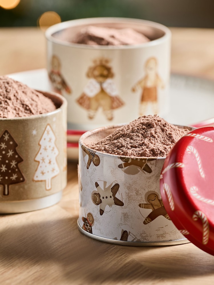 9-Piece Hot Cocoa Christmas Centerpiece Set - 3D Honeycomb Table Toppers With Gingerbread & Marshmallow Decor