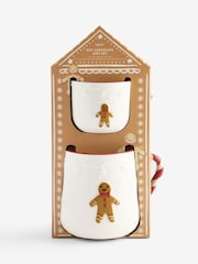 Christmas Hot Chocolate Adult and Child Gingerbread Mug Gift Set - Image 4 of 4