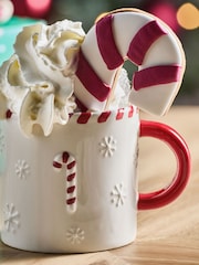 Christmas Hot Chocolate Candy Cane Mug Gift Set - Image 3 of 4