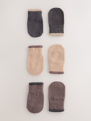 Beige/Brown - Magic Fäustlinge 3er-Packungen (3Monate bis6Jahre) - Bild 1 von 3