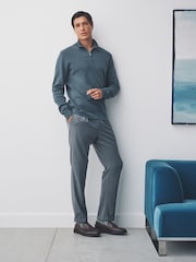 Verde sálvia - Blusa de gola alta com zíper e regular fit - Imagem 2 de 7
