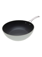 Laura Ashley Sage Leaf 30cm Wok Deep Frying Pan - Image 3 of 4