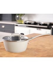Laura Ashley Sage Leaf 18cm Superior Non Stick Saucepan and Glass Lid - Image 1 of 5