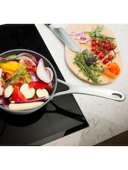 Laura Ashley Dark Dove Grey 18cm Superior Non Stick Saucepan and Glass Lid - Image 2 of 5