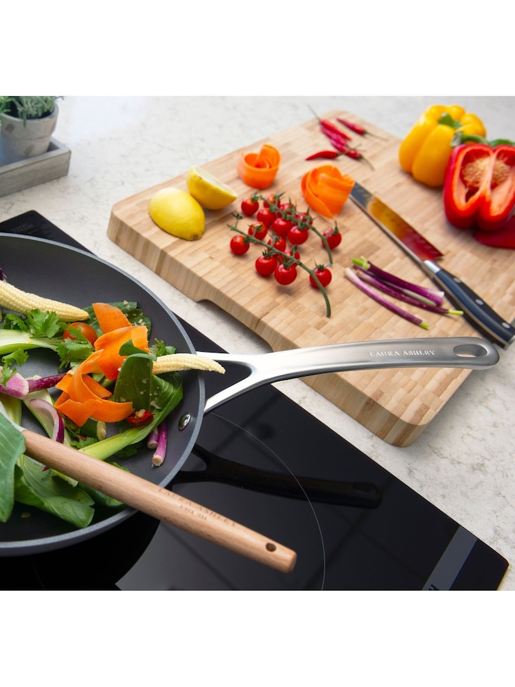 Laura Ashley Dark Dove Grey 24cm Superior Non Stick Frying Pan - Image 2 of 4