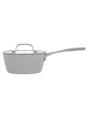 Laura Ashley Dark Dove Grey 20cm Superior Non Stick Saucepan and Glass Lid - Image 3 of 5