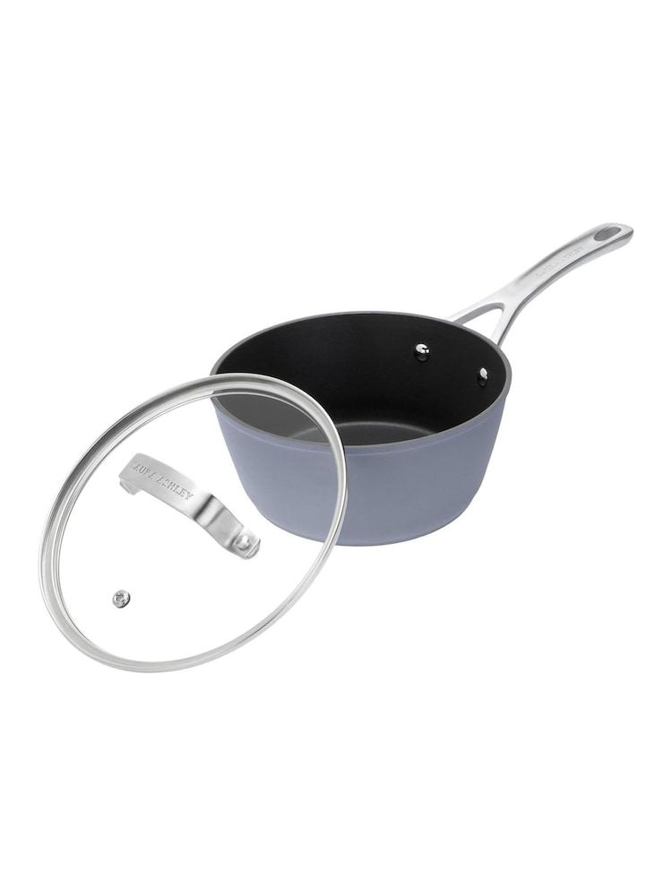Laura Ashley Dark Slate 18cm Superior Non Stick Saucepan and Glass Lid - Image 1 of 5