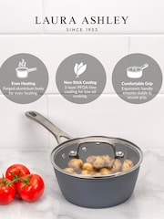Laura Ashley Dark Slate 18cm Superior Non Stick Saucepan and Glass Lid - Image 2 of 5